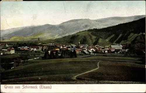 Ak Schirmeck Elsass Bas Rhin, Panoramaansicht von Ortschaft