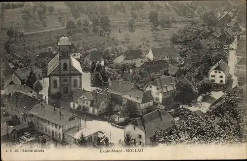 Ak Mollau Elsass Haut Rhin, Panoramaansicht von Ortschaft