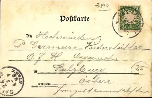 Ak Passau in Niederbayern, Bischof Dr. Michael Rampf, Vollendung der beiden Domtürme 1898
