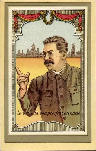 Künstler Ak Sowjetunion, Joseph Stalin, Diktator, Portrait