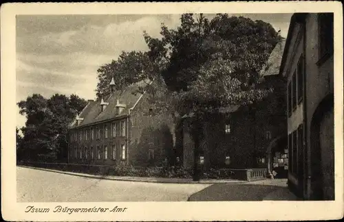 Ak Issum am Niederrhein, Bürgermeisteramt, Straßenansicht