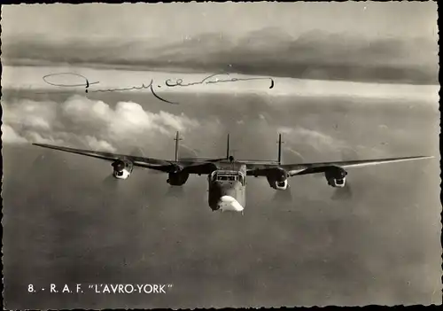 Ak Britisches Militärflugzeug, Royal Air Force, Avro York, Type 685 York, Propellerflugzeug