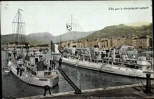 Ak Toulon Var, Französische Kriegsschiffe, Contre Torpilleurs au petit Rang