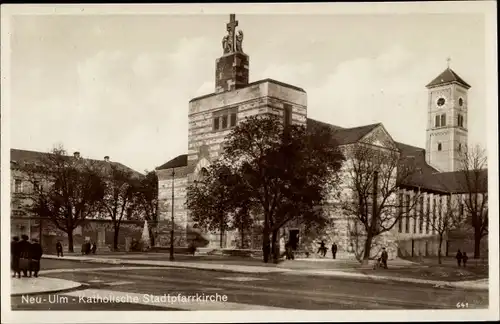 Ak Neu Ulm in Schwaben, Katholische Stadtpfarrkirche 