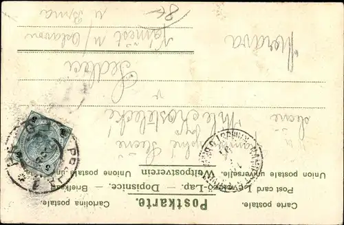 Präge Künstler Litho Heyer, Bergsteiger in Tracht