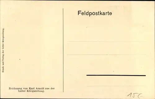 Künstler Ak Arnold, Karl, Ah, les Bavarois, Ach die Bayern, Liller Kriegszeitung