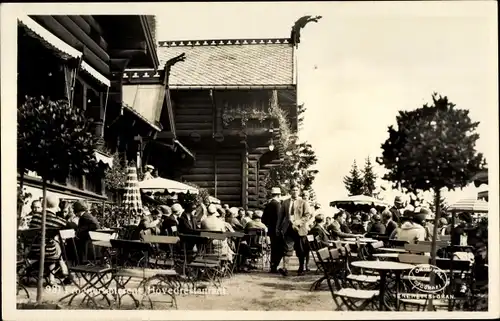 Ak Norwegen, Frognerseteren Restaurant, Terrasse