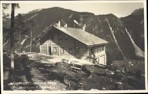 Ak Mayrhofen in Tirol, Gasthaus Zimmereben und Umgebung 