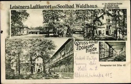 Ak Dölau Halle an der Saale, Leistners Luftkurort und Solbad Waldhaus