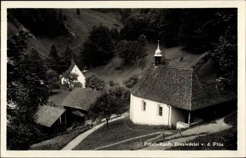 Ak Flüeli Ranft Sachseln Kt. Obwalden Schweiz, Einsiedelei von der Flüe, Kapelle