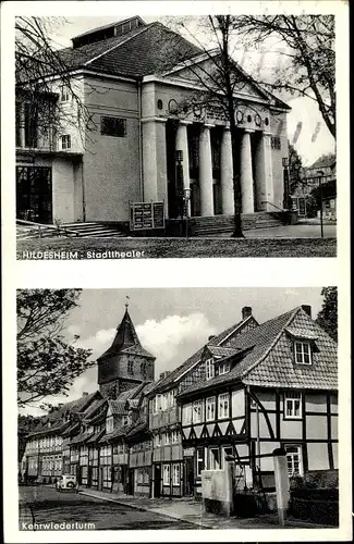 Ak Hildesheim in Niedersachsen, Stadttheater, Lichtspiele, Kehrwiederturm, Fachwerkhäuser