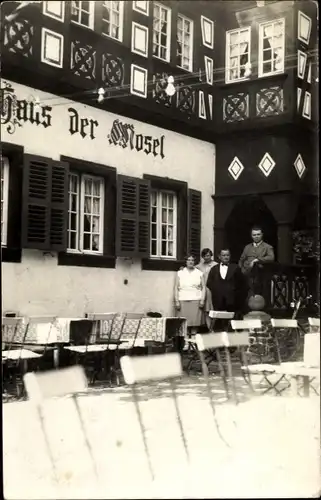 Foto Ak Koblenz in Rheinland Pfalz, Haus der Mosel, Terrasse