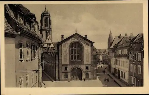 Ak Sélestat Schlettstadt Elsass Bas Rhin, Kornmarkt und Stadtbibliothek, Museum