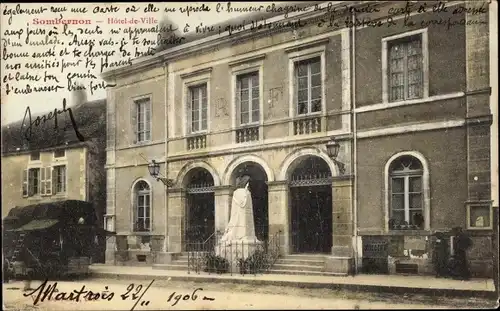 Ak Sombernon Côte d’Or, Hôtel de Ville, Entrée