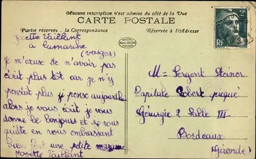 Ak Lamarche Vosges, Place Bellune et les Dépendances des Magasins Réunis