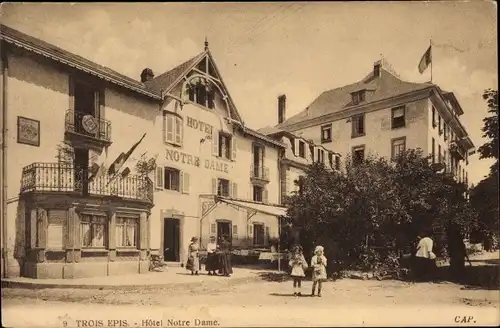 Ak Trois Épis Drei Ähren Elsaß Elsass Haut Rhin, Hôtel Notre Dame, enfants