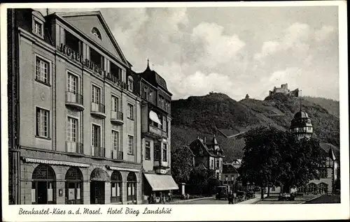 Ak Bernkastel Kues im Moseltal, Hotel Burg Landshut