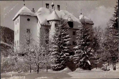 Foto Ak Kitzbühel in Tirol, Schloss Lebenberg im Winter