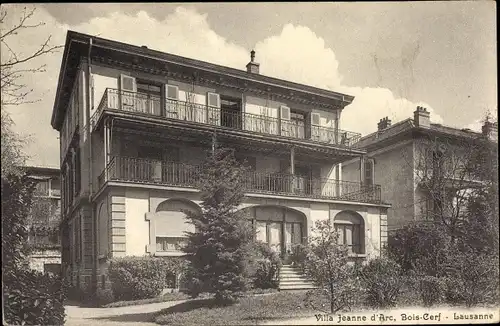 Ak Lausanne Kt. Waadt Schweiz, Villa Jeanne d'Arc, Bois Cerf