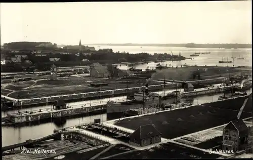 Ak Holtenau Kiel in Schleswig Holstein, Schleusen, Kanal