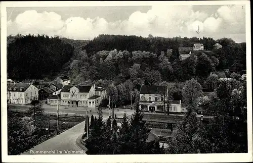 Ak Rummenohl Hagen in Westfalen, Geschäft Dresel, Hotel, Bahnübergang