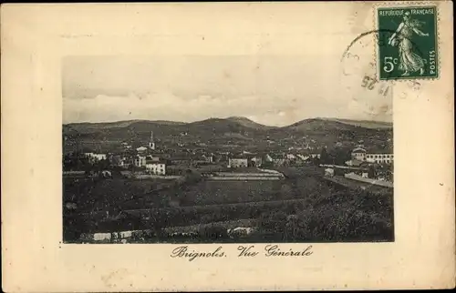 Präge Passepartout Ak Brignoles Var, Vue générale, Panorama vom Ort