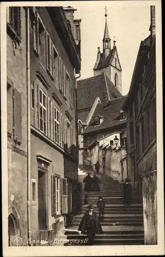 Ak Bâle Basel Stadt Schweiz, Ruelle des morts, Totengässli