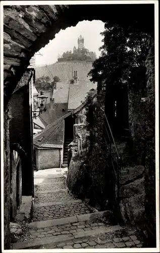 Foto Ak Cochem im Landkreis Cochem Zell Rheinland Pfalz, Tordurchblick, Treppe