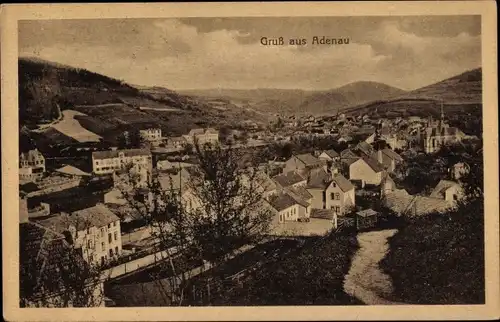 Ak Adenau in der Eifel, Panoramablick über die Stadt, Umgebung