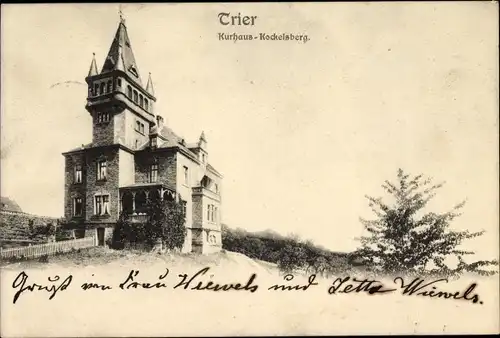 Ak Trier in Rheinland Pfalz, Kurhaus Kockelsberg, Außenansicht