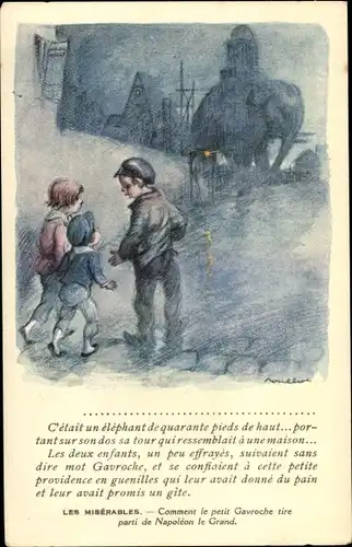 Künstler Ak Poulbot, Francisque, Les Misérables, Petit Gavroche
