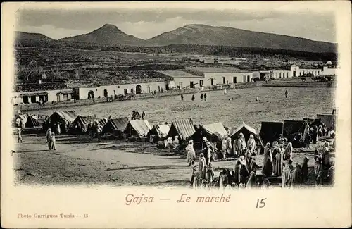 Ak Gafsa Tunesien, Le marché, Marktplatz