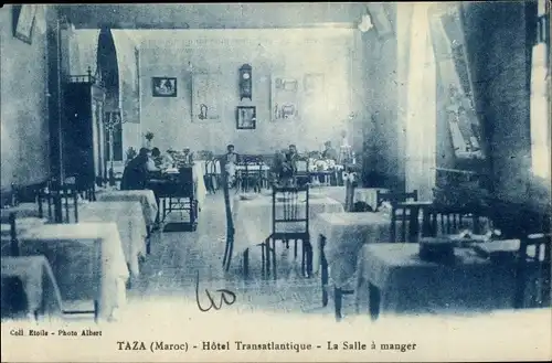 Ak Taza Marokko, Hôtel Transatlantique, La Salle à manger