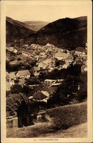 Ak Grendelbruch Elsass Bas Rhin, Blick über die Dächer des Ortes, Talblick