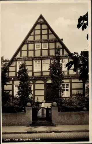 Ak Lage im Werratal, Blick auf altes Bürgerhaus, 1648