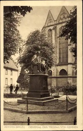 Ak Kempen am Niederrhein, Denkmal des Thomas von Kempen