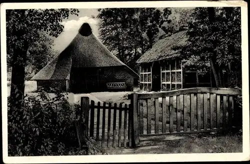 Ak Zetel in Friesland, Heimatmuseum Rauchkate am Neuenburger Urwald