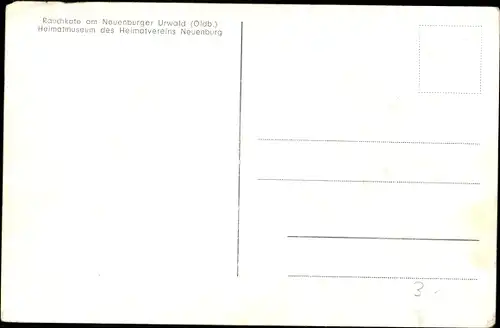 Ak Zetel in Friesland, Heimatmuseum Rauchkate am Neuenburger Urwald