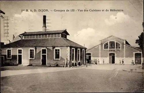 Ak Dijon Côte d’Or, Premier R. A. D., Groupe de 155, Vue des Cuisines et du Réfectoire