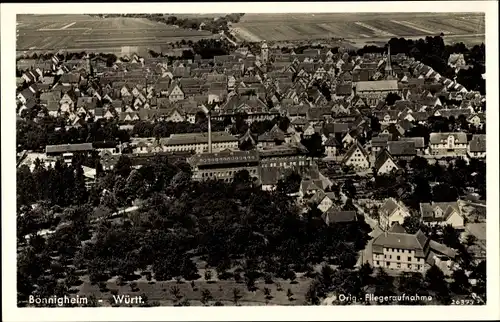 Ak Bönnigheim Baden Württemberg, Fliegeraufnahme, Fabrikgebäude und Wohnhäuser