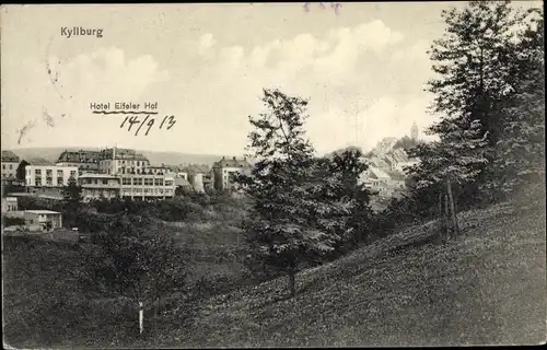 Ak Kyllburg in der Eifel, Hotel Eifeler Hof, Teilansicht der Stadt