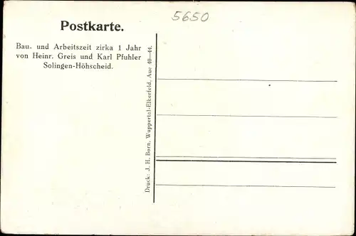 Ak Höhscheid Solingen Nordrhein Westfalen, Mechanische altbergische Mühle mit Wasserrad, Modell