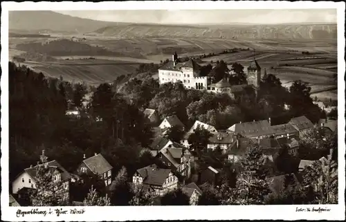 Ak Elgersburg in Thüringen, Schloss, Wohnhäuser, Umgebungspanorama