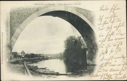 Ak Nogent sur Marne Val de Marne, Une Arche du Viaduc, Brückenbogen, Viadukt