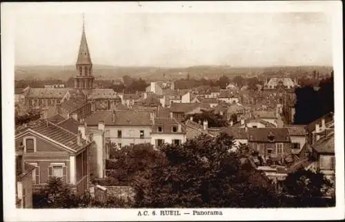 Ak Rueil Malmaison Hauts de Seine, Blick über die Dächer der Stadt, Kirche