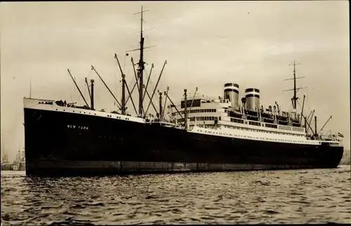 Ak Dampfschiff New York, HAPAG, Ansicht Backbord