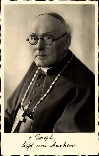 Ak Bischof Joseph von Aachen, Portrait
