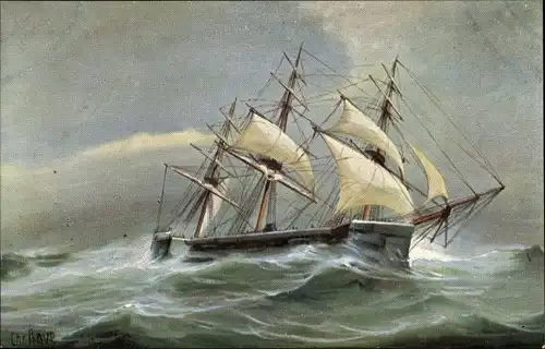 Künstler Ak Rave, Chr., Britisches Turmschiff Captain 1870, Marine Galerie 295