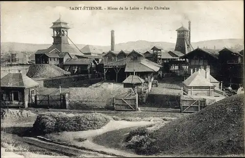 Ak Saint Étienne Loire, Mines de la Loire, Puits Chatelus, Zechengebäude