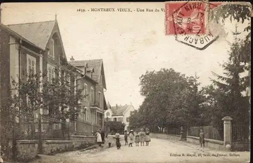 Ak Montreux Vieux Altmünsterol Elsass Haut Rhin, Une Rue, Straßenpartie, Kinder